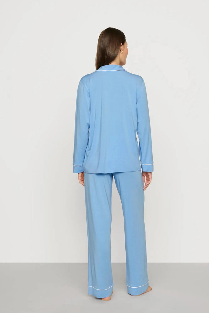 GISELE Long PJ Set in Summer Blue