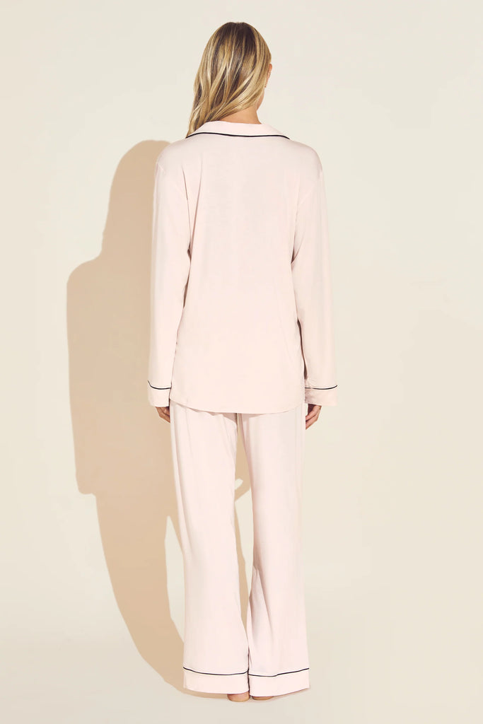 GISELE Long PJ Set in Sorbet/Black