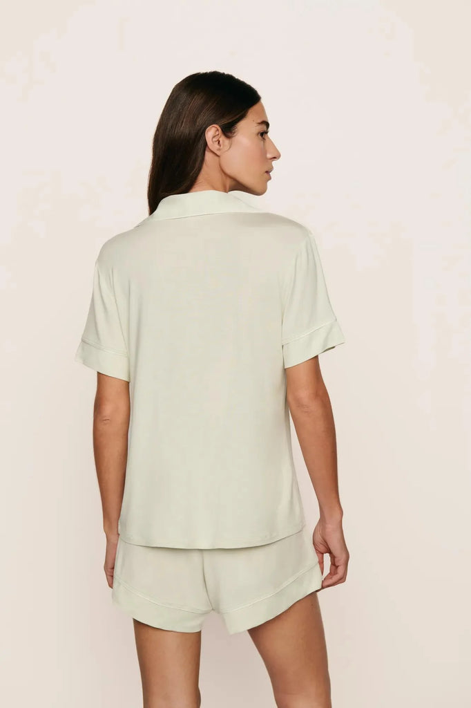 GISELE Relaxed Short PJ Set in Seafoam/Ivory
