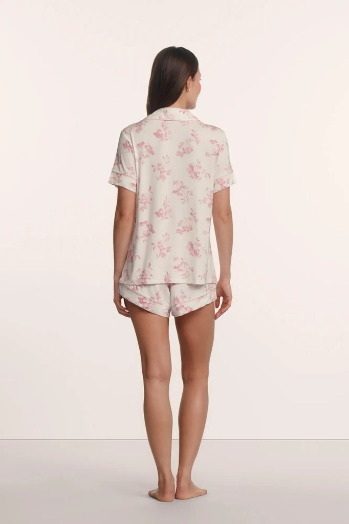 GISELE Relaxed Short PJ Set in Rose Garden Cameo Pink