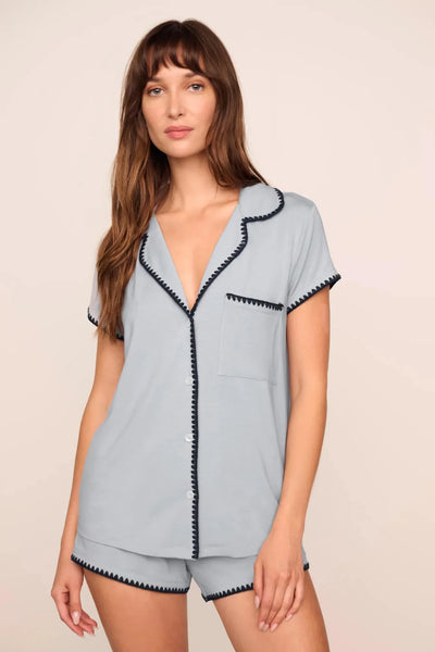 FRIDA Short PJ Set in Gray Dawn/Navy