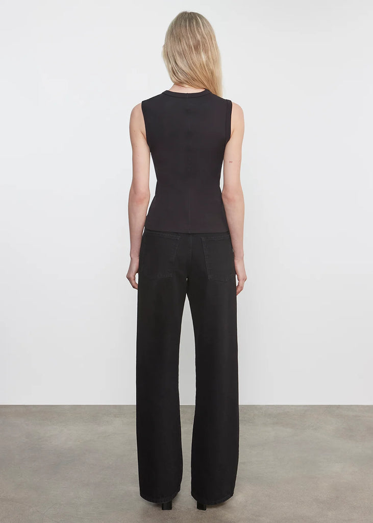 Supima Cotton New Classic Sleeveless Tee in Black