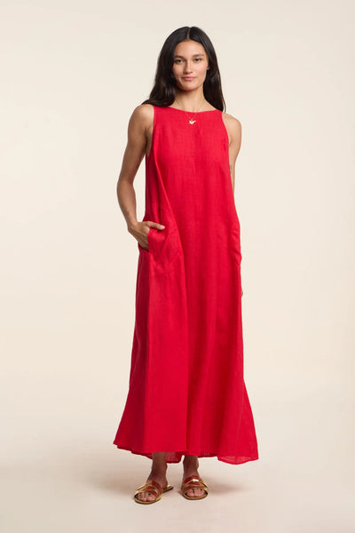 RETA Linen Tank Dress in Rio
