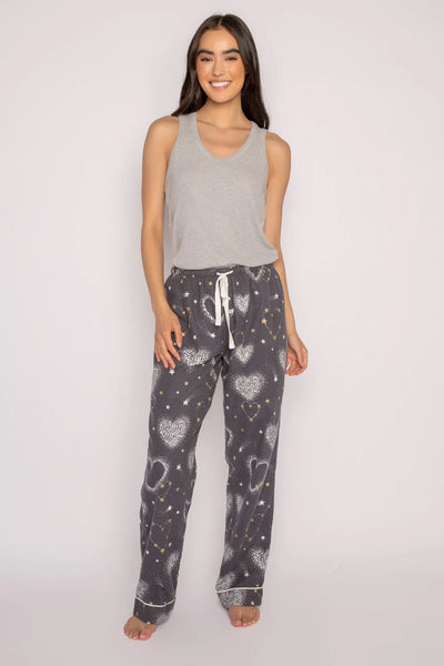 STARS Flannel Pants in Pewter