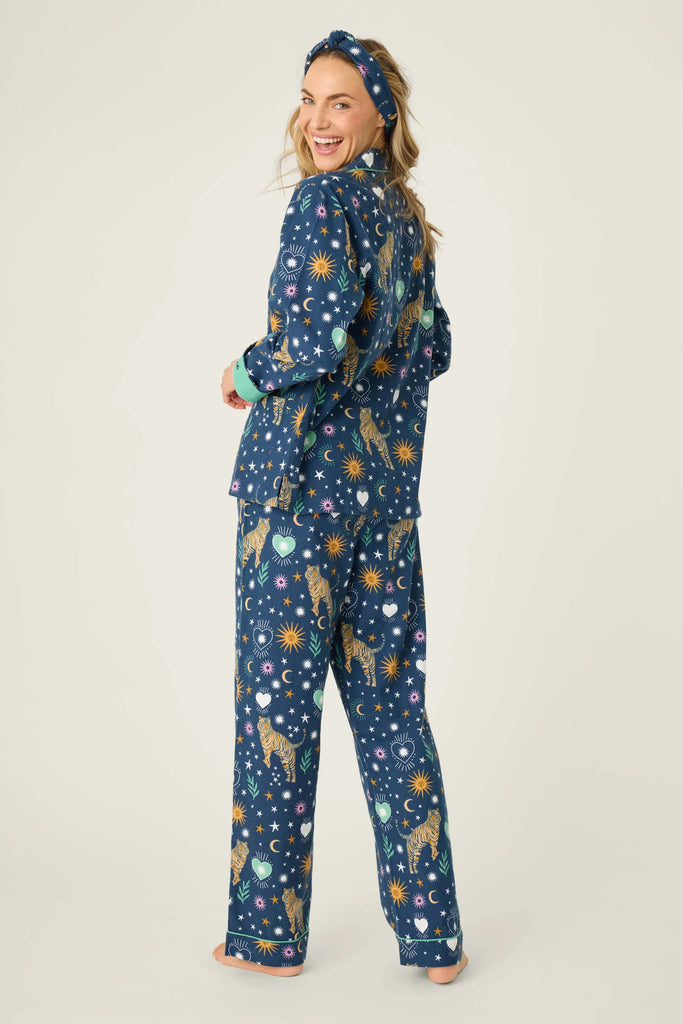 WILD AT HEART Long PJ Set in Navy
