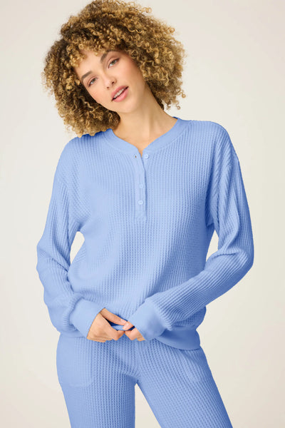 MORNING WAFFLES Long Sleeve Top in Peri