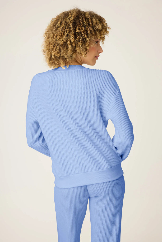 MORNING WAFFLES Long Sleeve Top in Peri