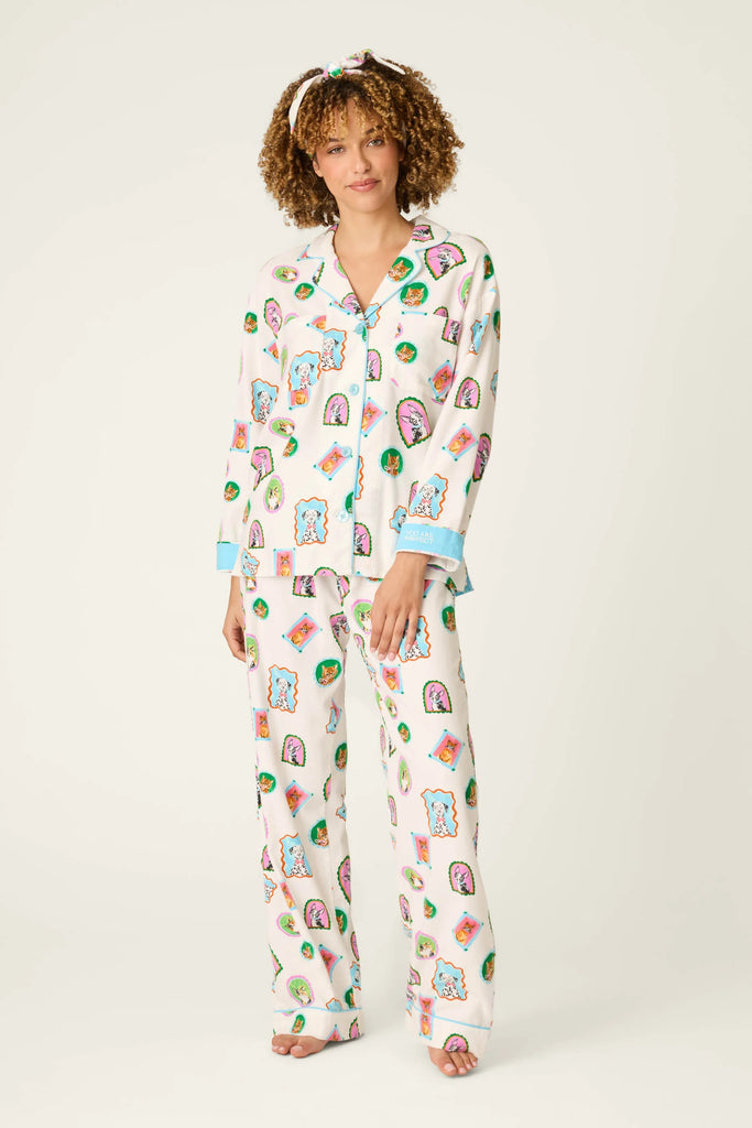 PET PROTRAITS 3-Piece Flannel PJ Set in Multi