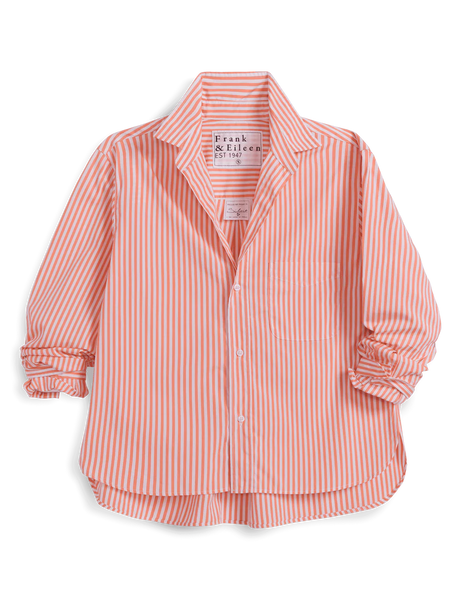 SILVIO Superluxe Shirt in Peach Stripe
