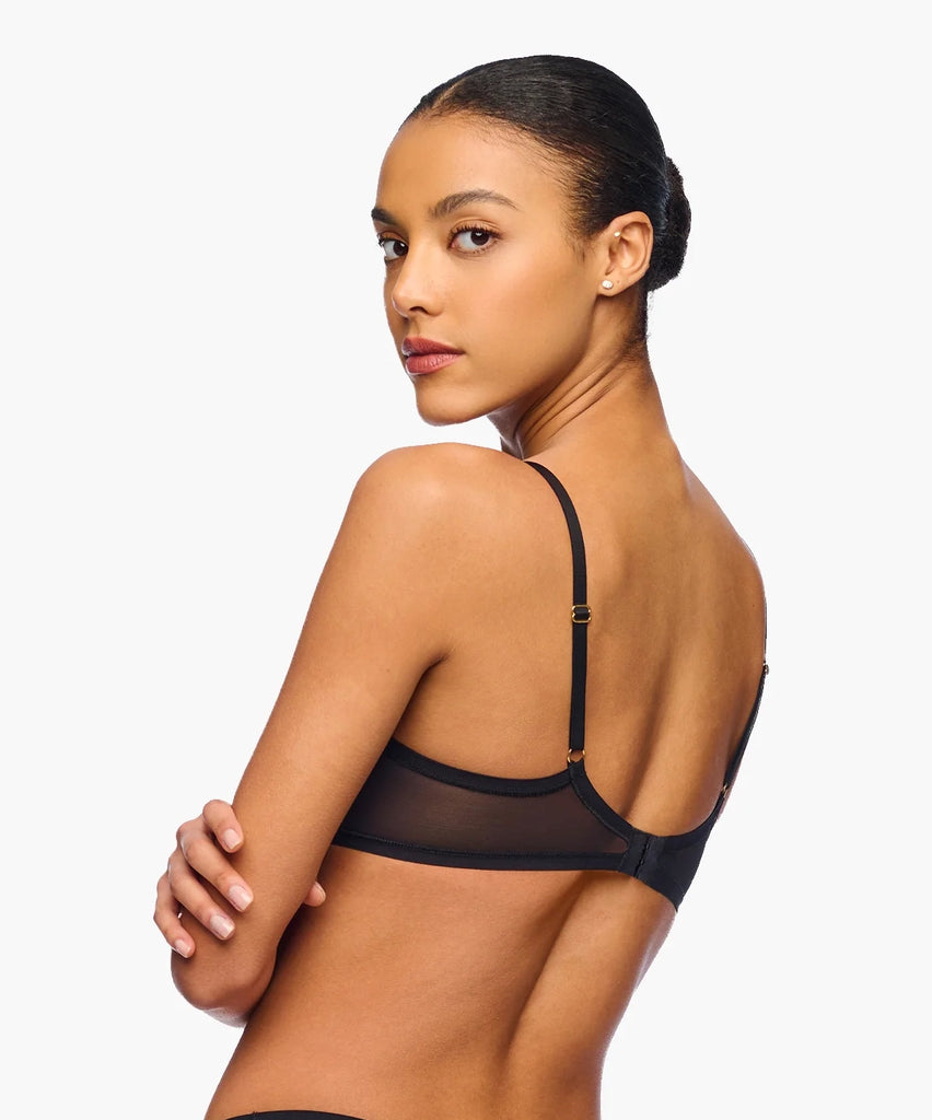 SOIRE Iconic Plunge Unlined Bra in Black