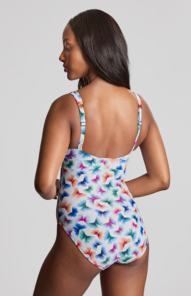 TAYLOR Plunge Swimsuit in Flutter Print