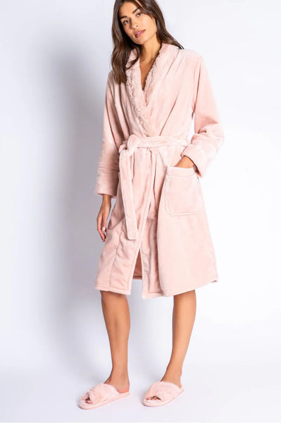 LUXE PLUSH Robe in Ballet Pink