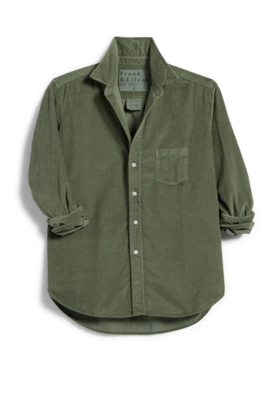 EILEEN Corduroy Button Down in Forest