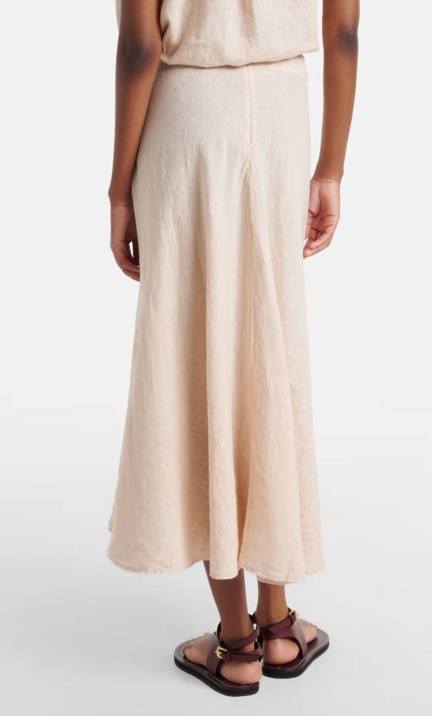 MALINA Linen Skirt in Sand Castle