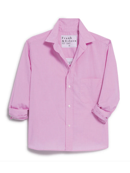 SILVIO Button Up Shirt in Hot Pink Plaid