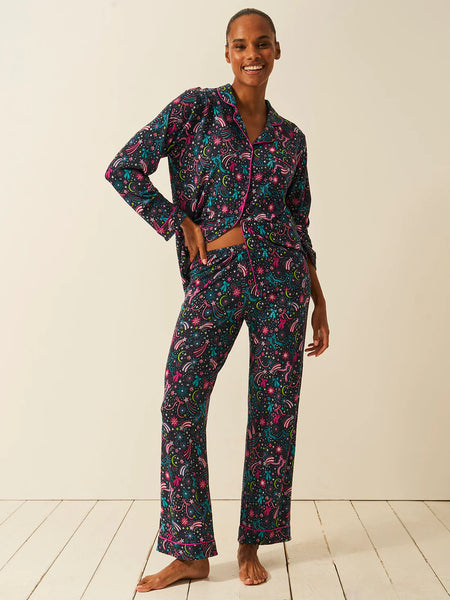 Long PJ Set in Sparkling Skies