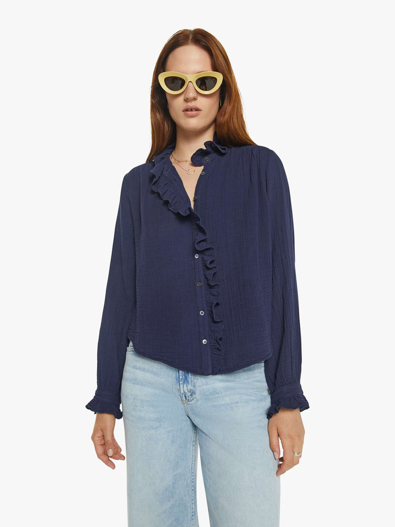 GILLIAN Ruffle Gauze Long Sleeve in North Star