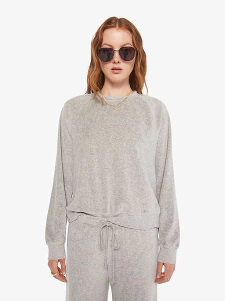 PIERRE Velour Sweatshirt in Heather Grey