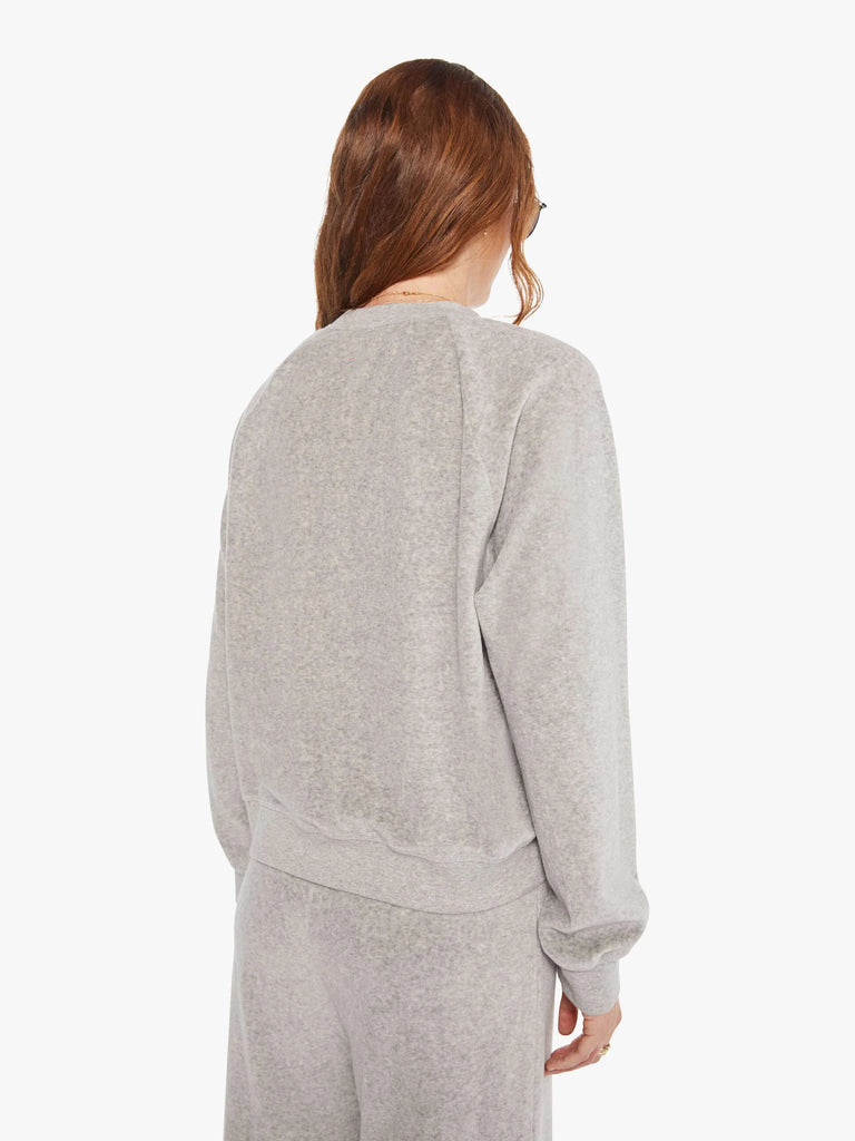 PIERRE Velour Sweatshirt in Heather Grey