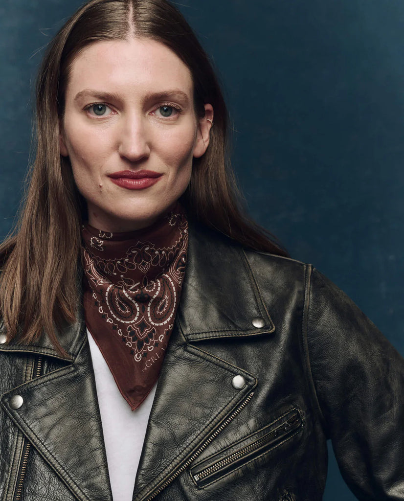 Silk Bandana in Chocolate