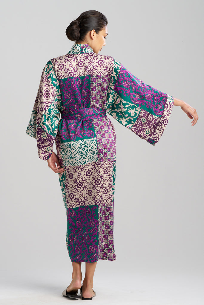 TAPESTRY Long Robe in Purple Multi