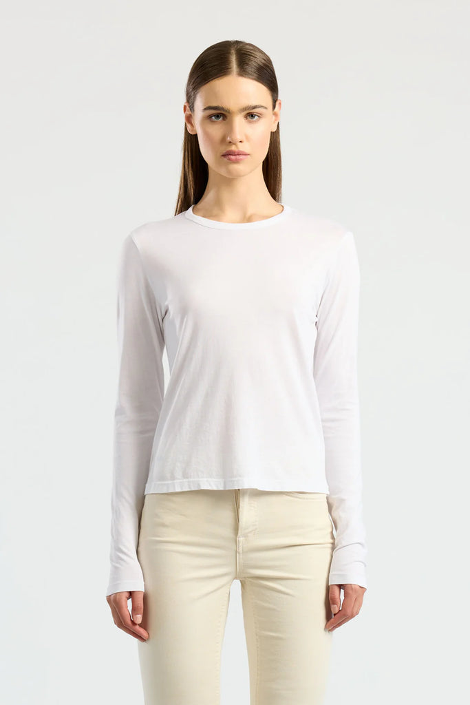 Standard L/S Crew in White
