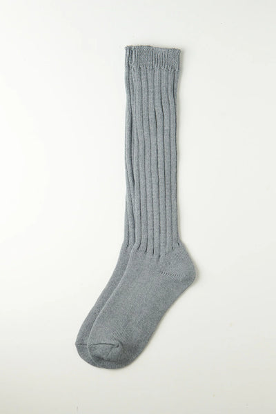 Organic Cotton/Cashmere Slouch Socks in Stone
