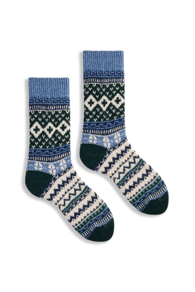 FAIRISLE Wool/Cashmere Socks in Ivy
