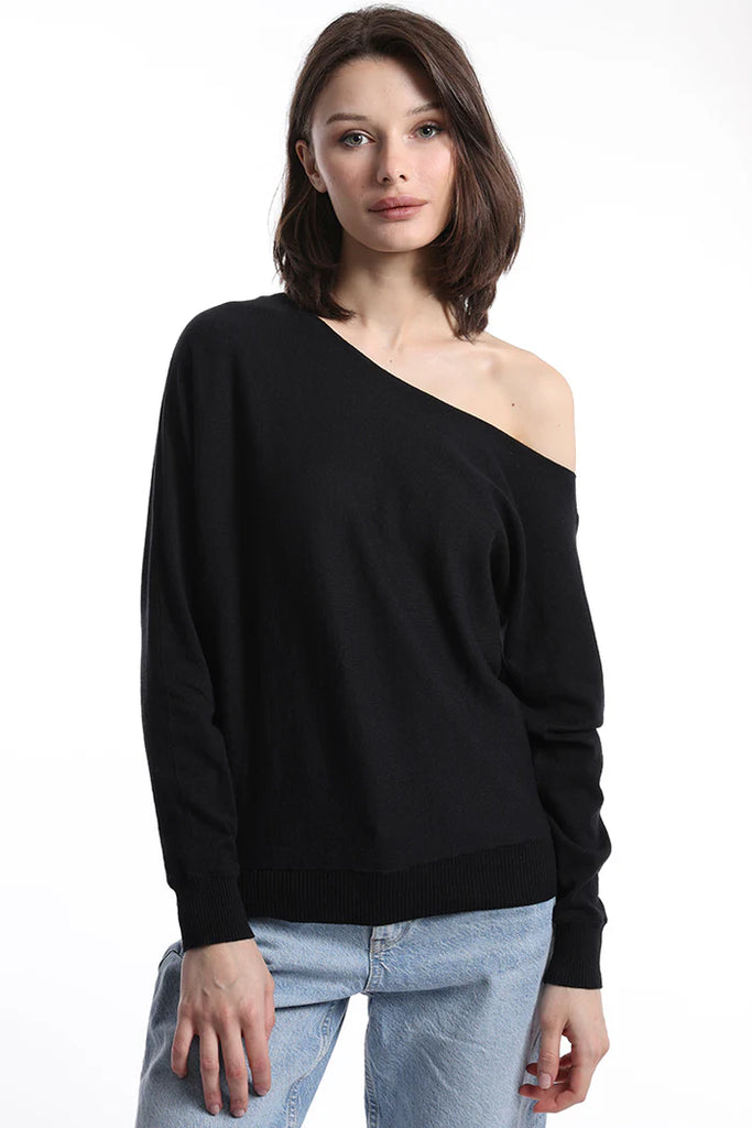 One shoulder cashmere sweater best sale