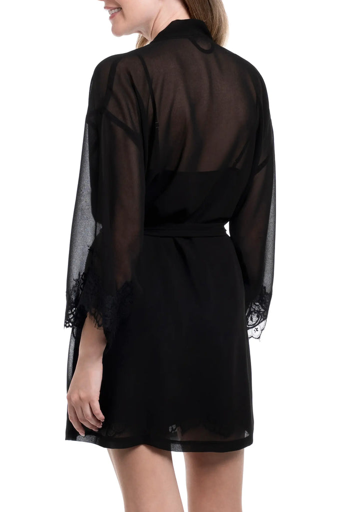 BRITNEY Chiffon Robe in Black