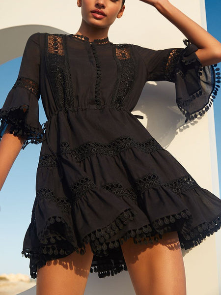 AGATHA Short Dress in Black