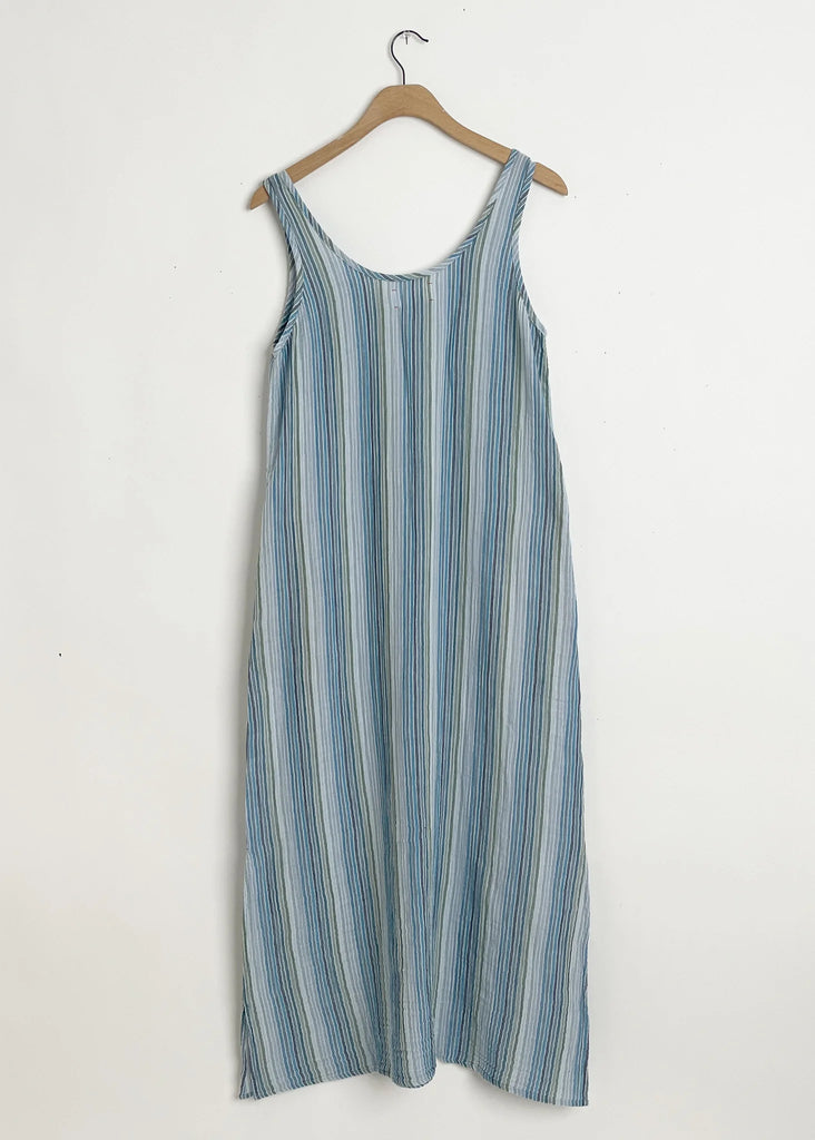 AMELIN Gauze Maxi Dress in Shoreline