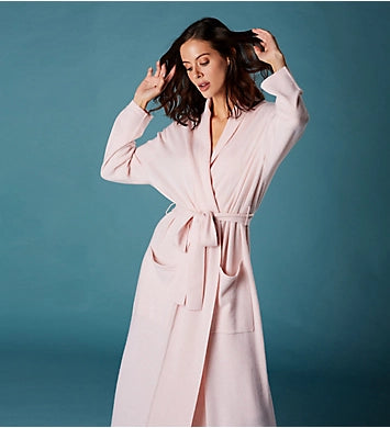 Cashmere Long Duster Robe in Mouline Pink