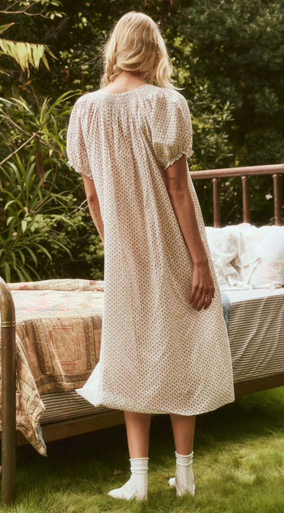 calico dress Smocked Sleep Dress in Calico Rose – Christina's Luxuries
