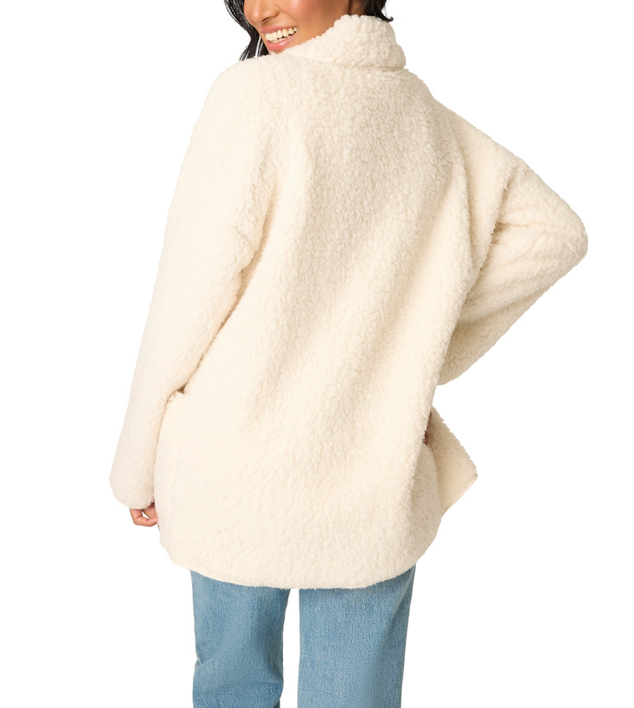 Shearling Cardigan in Natural