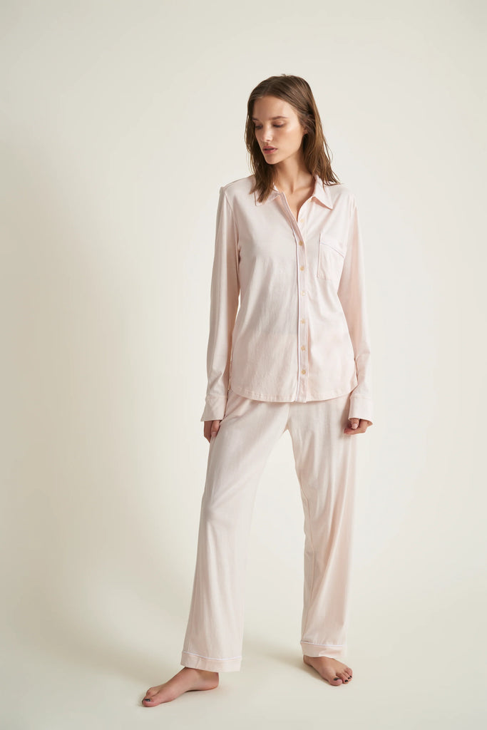 CECILIA Long PJ Set in Pearl Pink