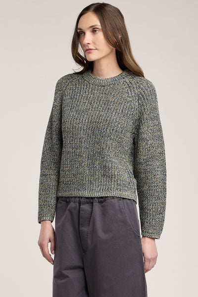 EMBER Cotton Crew Sweater in Multi