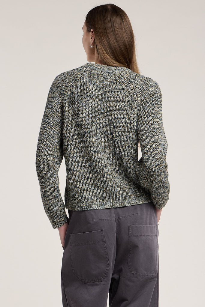 EMBER Cotton Crew Sweater in Multi