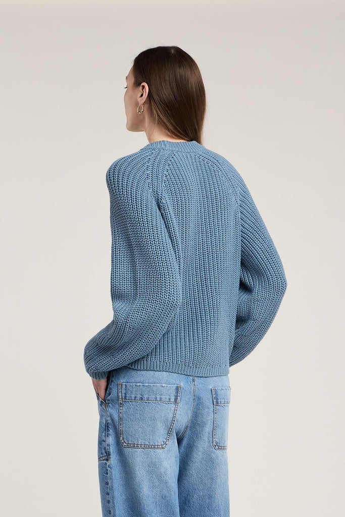 EMBER Cotton Crew Sweater in Sail