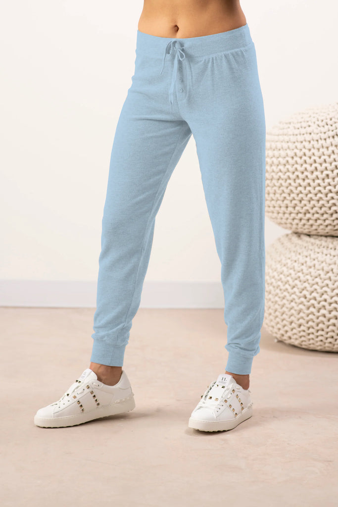 COZY Crew & Joggers PJ Set in Morning Blue