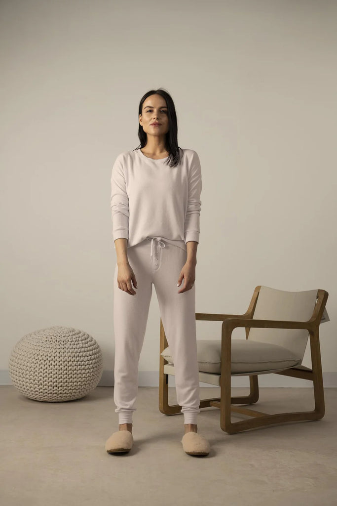 COZY Crew & Joggers PJ Set in Rosewater