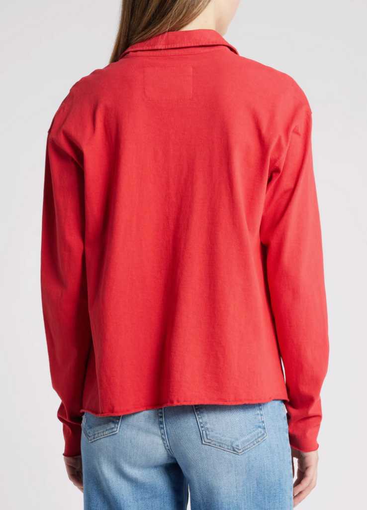 PATRICK Popover Henley in Crimson