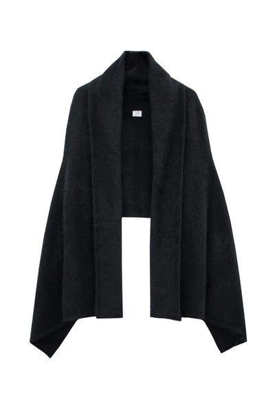 Wool Open Vest Cozy in Black