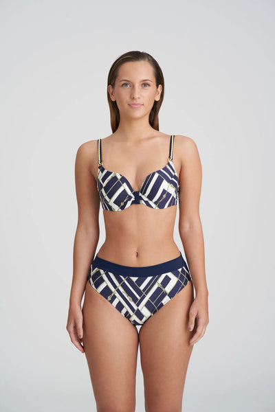 SARANJI Underwire and Full Brief Bikini in Majestic Blue