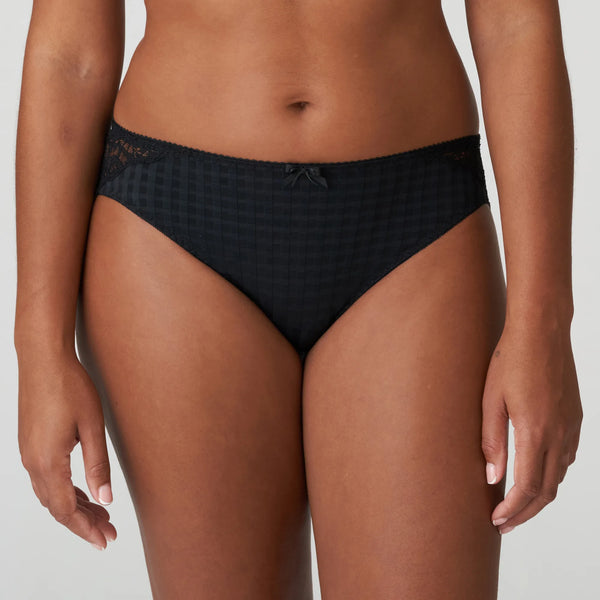 MADISON Lace Trimmed Rio Briefs in Black