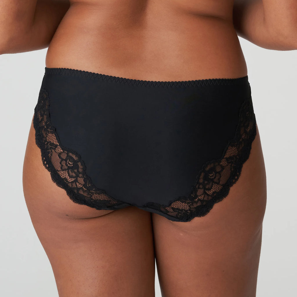 MADISON Lace Trimmed Rio Briefs in Black