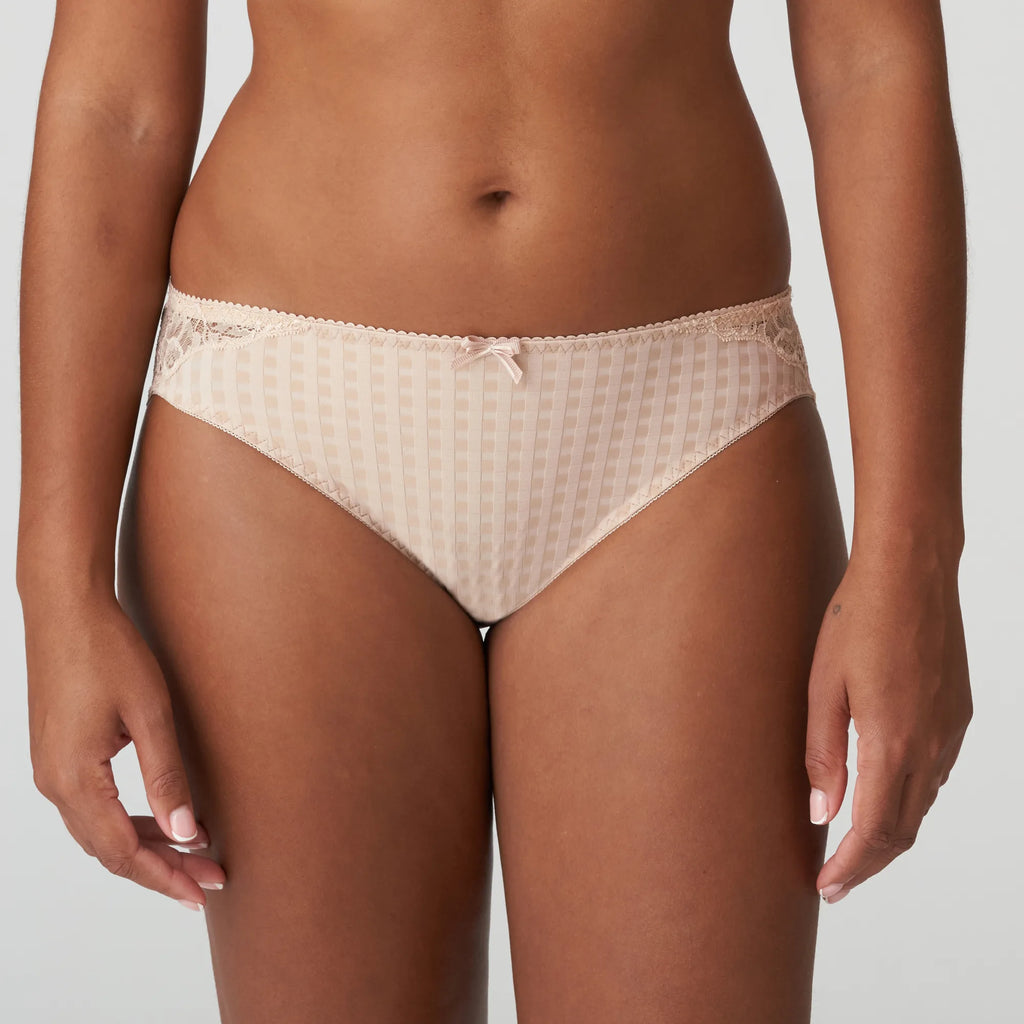 MADISON Lace Trimmed Rio Briefs in Cafe