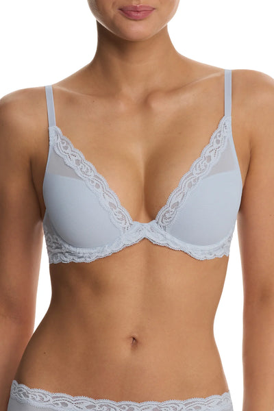 FEATHERS Plunge Bra in Frosted Sky