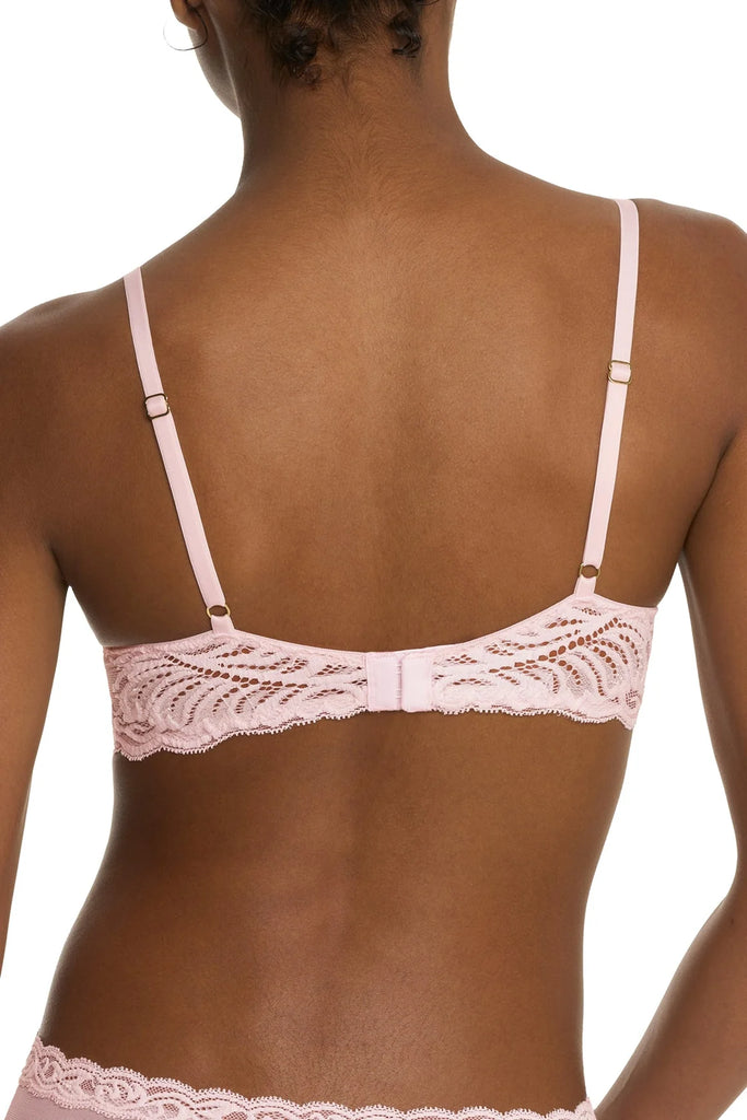 FEATHERS Plunge Bra in Pink Sky