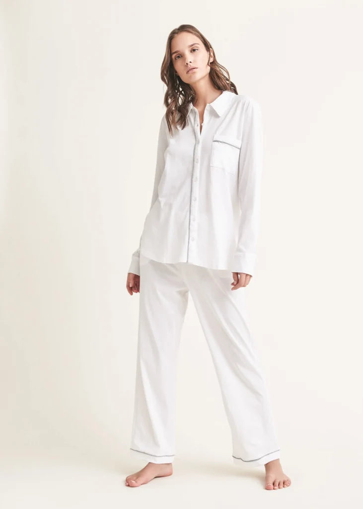 CECILIA Long PJ Set in White